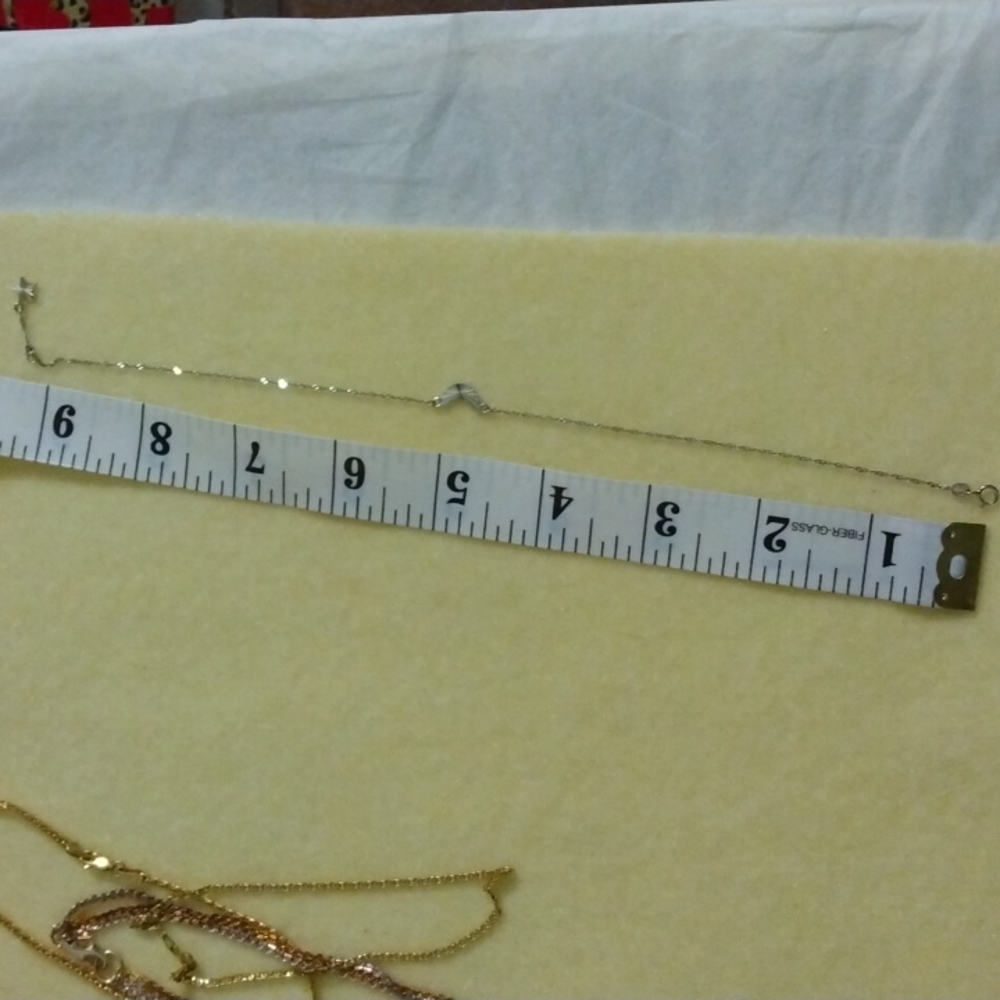 14KT WHITE Gold Star and Moon Ankle Bracelet EUC - Picture 2 of 7